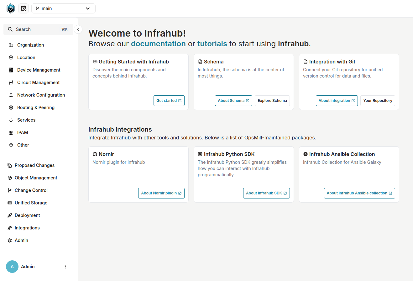 &quot;Example screenshot of new UI in Infrahub 1.0.&quot;